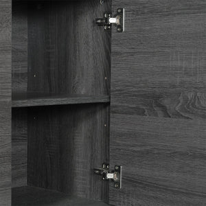 English Elm Mid-Century Modern 60 Inch 4 Door Storage Buffet Sideboard, 4 Soft Close Doors, Adjustable Shelves, TV Stand for up to 64" TV's,