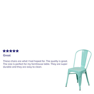 English Elm Commercial Grade Commercial Grade Metal Indoor-Outdoor Stackable Chair