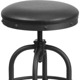 English Elm 24'' Counter Height Stool with Swivel Lift LeatherSoft Seat