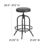 English Elm 30'' Barstool with Swivel Lift LeatherSoft Seat