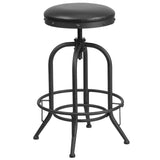 English Elm 30'' Barstool with Swivel Lift LeatherSoft Seat