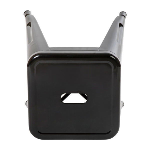 English Elm Commercial Grade 18" Table Height Stool, Stackable Backless Metal Indoor Dining Stool, Commercial Grade Restaurant Stool in - Set of 4