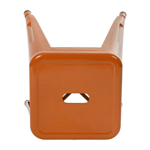 English Elm Commercial Grade 18" Table Height Stool, Stackable Backless Metal Indoor Dining Stool, Commercial Grade Restaurant Stool in - Set of 4