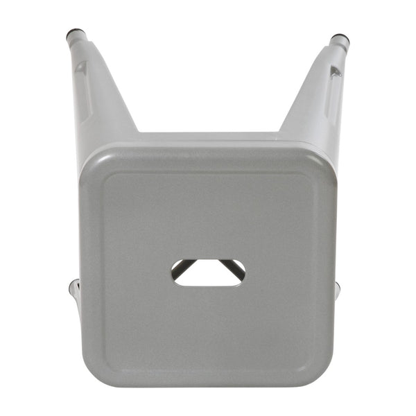 English Elm Commercial Grade 18" Table Height Stool, Stackable Backless Metal Indoor Dining Stool, Commercial Grade Restaurant Stool in - Set of 4