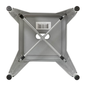 English Elm Commercial Grade 18" Table Height Stool, Stackable Backless Metal Indoor Dining Stool, Commercial Grade Restaurant Stool in - Set of 4