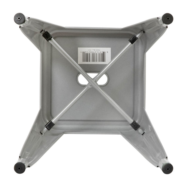 English Elm Commercial Grade 18" Table Height Stool, Stackable Backless Metal Indoor Dining Stool, Commercial Grade Restaurant Stool in - Set of 4