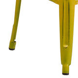 English Elm Commercial Grade Commercial Grade 30" High Backless Distressed Metal Indoor-Outdoor Barstool