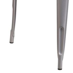 English Elm Commercial Grade Commercial Grade 31.5" Square Metal Indoor-Outdoor Table