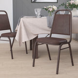 Commercial Grade Series Trapezoidal Back Stacking Banquet Chair in Vinyl - Copper Vein Frame