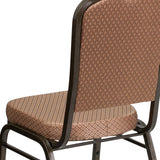 English Elm Commercial Grade Series Crown Back Stacking Banquet Chair in Diamond Patterned Fabric - Vein Frame