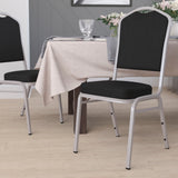 Silver Frame Crown Back Banquet Chair - Commercial Grade Stacking Chair