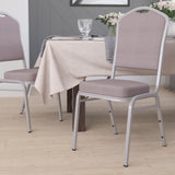 Silver Frame Stacking Banquet Chair in Gray Dot Fabric - Commercial Grade