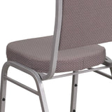 English Elm Commercial Grade Series Crown Back Stacking Banquet Chair in Dot Fabric - Silver Frame