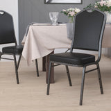 Silver Vein Crown Back Stackable Banquet Chair - Commercial Grade Vinyl Seat