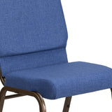 English Elm Commercial Grade Series 18.5''W Stacking Church Chair in Fabric - Gold Vein Frame