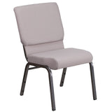 Commercial Grade Stacking Church Chair, 18.5''W, Dot Fabric, Silver Vein Frame