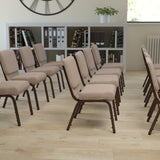 21''W Stacking Church Chair - Copper Vein Fabric, Commercial Grade, 800 lb. Capacity