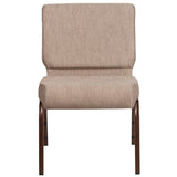 English Elm Commercial Grade Series 21''W Stacking Church Chair in Fabric - Copper Vein Frame