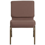 English Elm Commercial Grade Series 21''W Stacking Church Chair in Dot Fabric - Gold Vein Frame