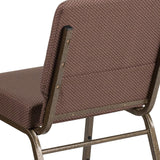 English Elm Commercial Grade Series 21''W Stacking Church Chair in Dot Fabric - Gold Vein Frame