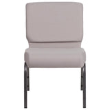 English Elm Commercial Grade Series 21''W Church Chair in Dot Fabric - Silver Vein Frame