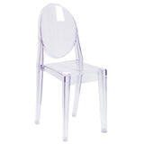 English Elm Commercial Grade Ghost Side Chair in Transparent Crystal