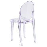 English Elm Commercial Grade Ghost Side Chair in Transparent Crystal