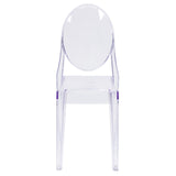 English Elm Commercial Grade Ghost Side Chair in Transparent Crystal