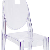 English Elm Commercial Grade Ghost Side Chair in Transparent Crystal