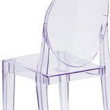 English Elm Commercial Grade Ghost Side Chair in Transparent Crystal