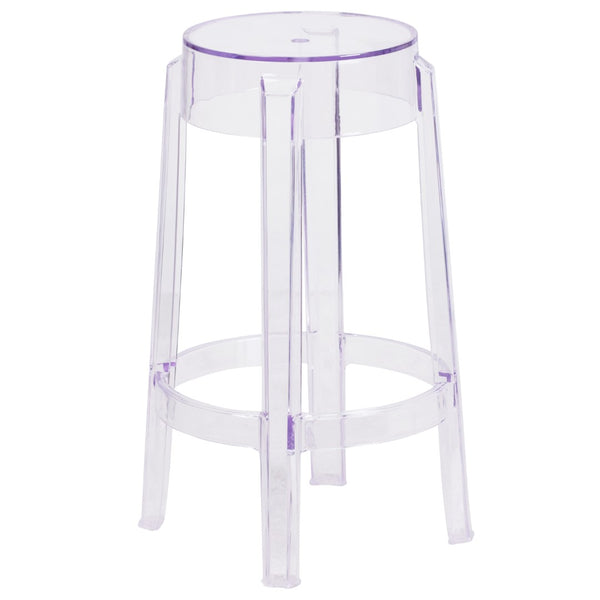 English Elm Commercial Grade 25.75'' High Transparent Counter Height Stool