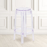 Commercial Grade 25.75'' High Transparent Counter Height Stool