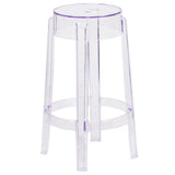 English Elm Commercial Grade 25.75'' High Transparent Counter Height Stool