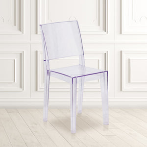 English Elm Commercial Grade Series Transparent Stacking Side Chair