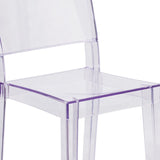 English Elm Commercial Grade Series Transparent Stacking Side Chair