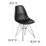 English Elm Commercial Grade Elon Series Plastic Chair with Chrome Base