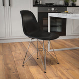 Elon Series Commercial Grade Plastic Chair with Chrome Base - Stylish & Durable