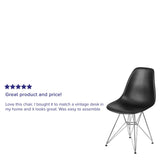 English Elm Commercial Grade Elon Series Plastic Chair with Chrome Base