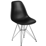 English Elm Commercial Grade Elon Series Plastic Chair with Chrome Base