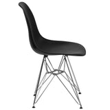 English Elm Commercial Grade Elon Series Plastic Chair with Chrome Base