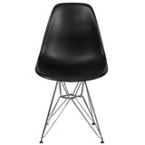 English Elm Commercial Grade Elon Series Plastic Chair with Chrome Base