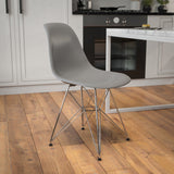 English Elm Commercial Grade Elon Series Plastic Chair with Chrome Base