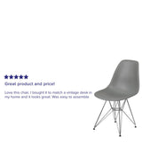 English Elm Commercial Grade Elon Series Plastic Chair with Chrome Base