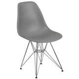 English Elm Commercial Grade Elon Series Plastic Chair with Chrome Base