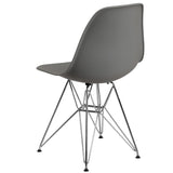 English Elm Commercial Grade Elon Series Plastic Chair with Chrome Base