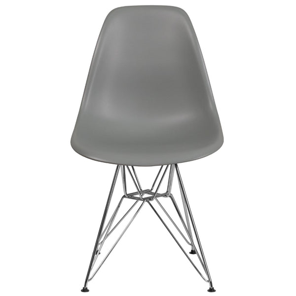 English Elm Commercial Grade Elon Series Plastic Chair with Chrome Base