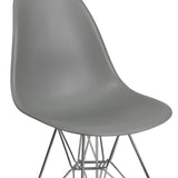 English Elm Commercial Grade Elon Series Plastic Chair with Chrome Base