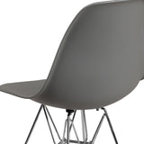 English Elm Commercial Grade Elon Series Plastic Chair with Chrome Base