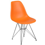 English Elm Commercial Grade Elon Series Plastic Chair with Chrome Base