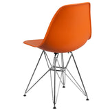 English Elm Commercial Grade Elon Series Plastic Chair with Chrome Base